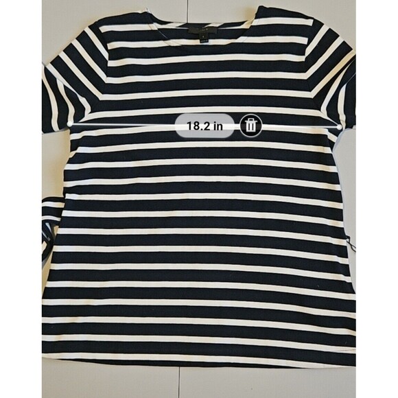 J. Crew Wrap Blouse Navy & White Striped  Size Small - Picture 8 of 9